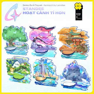Standee background du hí teyvat - fanmerch genshin impact
