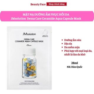 Mặt nạ dưỡng phục hồi da JMsolution Derma Care Ceramide Aqua Capsule Mask Medi 30ml