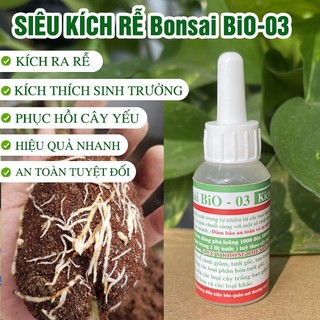 Kích Rễ BiO-03 Cực Mạnh Cây cảnh, bonsai, cây hoa, cây giống ra rễ sau 5-7 ngày