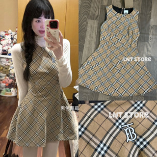 [LNT]Đầm váy Bbr form ôm xoè chân váy cực tiểu thư thanh lịch quý tộc cổ điển logo thêu nhỏ xinh bên trái mặc dự tiệc