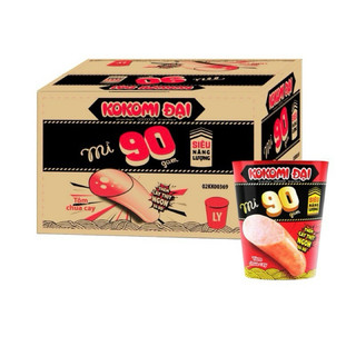Thùng 24 ly mì Kokomi đại 90 tôm chua cay có thêm cây xúc xích