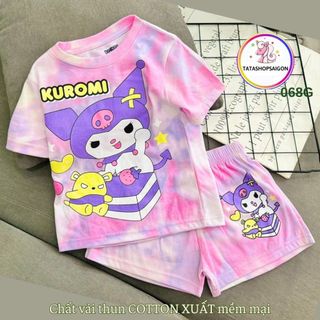 Bộ bé gái size đại - bộ ngố cho bé gái chất cotton mát 068