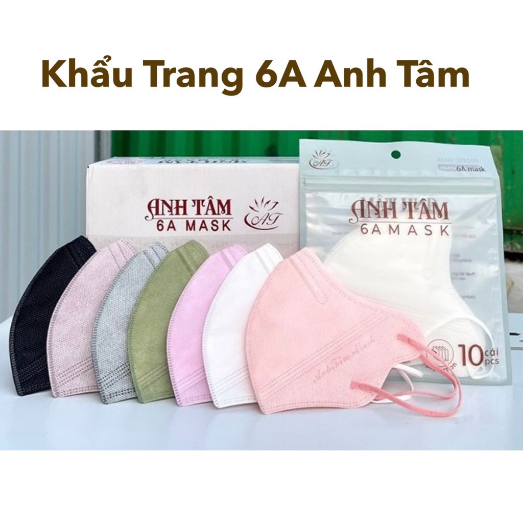 Khẩu trang 4 lớp kháng khuẩn Anh Tâm 6A, chống bụi mịn và tia UV