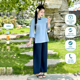 Đồ lam pháp phục đi lễ TINH NHI thanh lịch và duyên dáng PP144