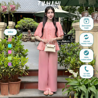Đồ lam pháp phục đi lễ TINH NHI thanh lịch mềm mại PP147