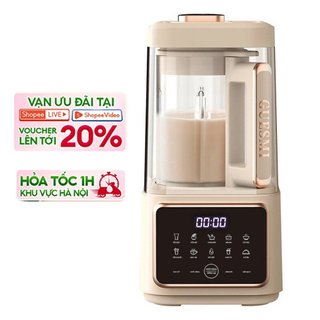 Bảng Điều Khiển tiếng Việt  Máy làm sữa hạt chống ồn 1.75 lít, xay nấu đa năng, nấu cháo chậm, súp, máy làm sữa
