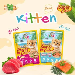 Pate cho mèo SuperCat gói 85gr date 3.4.5 năm 2026