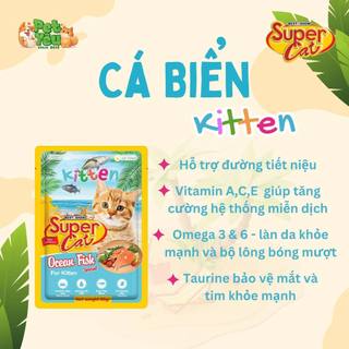 Pate cho mèo SuperCat gói 85gr date 3.4.5 năm 2026