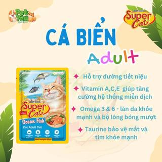 Pate cho mèo SuperCat gói 85gr date 3.4.5 năm 2026