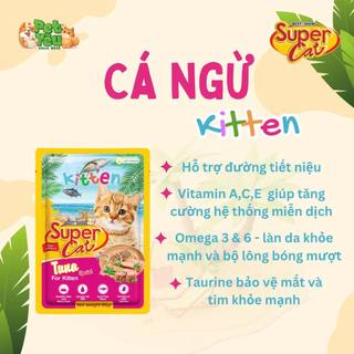 Pate cho mèo SuperCat gói 85gr date 3.4.5 năm 2026