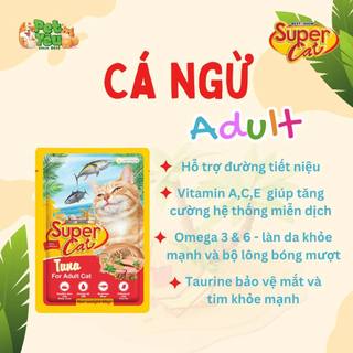 Pate cho mèo SuperCat gói 85gr date 3.4.5 năm 2026