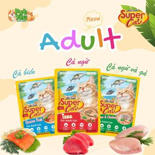 Pate cho mèo SuperCat gói 85gr date 3.4.5 năm 2026