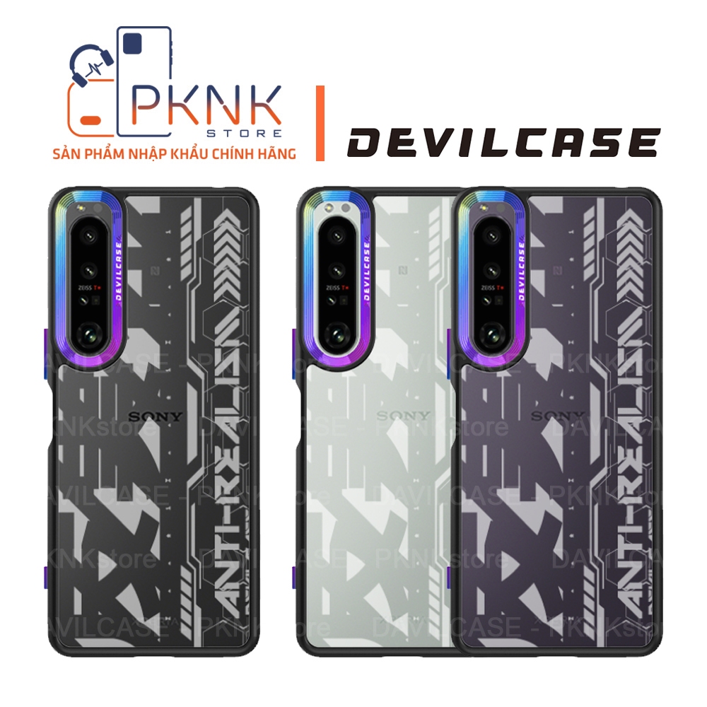 Ốp Lưng Devilcase Sony Xperia 1 IV I Phiên Bản Lite Anti-Realism (Khung Đen + Phím Titan + Camera Ti