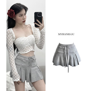 MYHANHGU -Chân váy thun ngắn dập ly dễ phối đồ (0088)