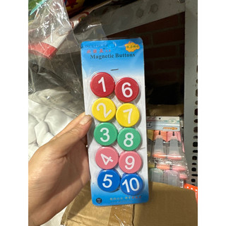 Vỉ 10 viên nam châm số từ 1-10