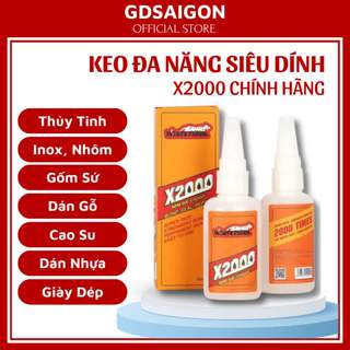 Keo dán đa năng X2000 siêu dính đa năng dán gỗ, giày dép, nhựa, cao su, thủy tinh, kim loại, gốm sứ, vá vết rò rỉ