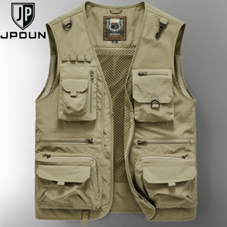 Áo gile nam túi hộp, áo ghiLe nhiều túi phong cách trung niên