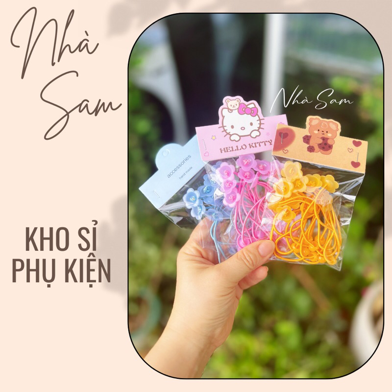 [SỈ] SET 10 DÂY THUN LÀM CỘT TÓC CHO BÉ
