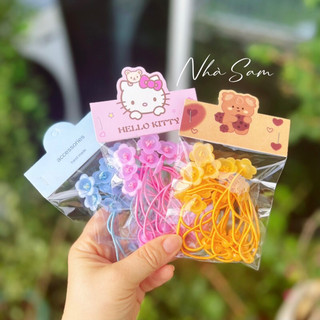 [SỈ] SET 10 DÂY THUN LÀM CỘT TÓC CHO BÉ