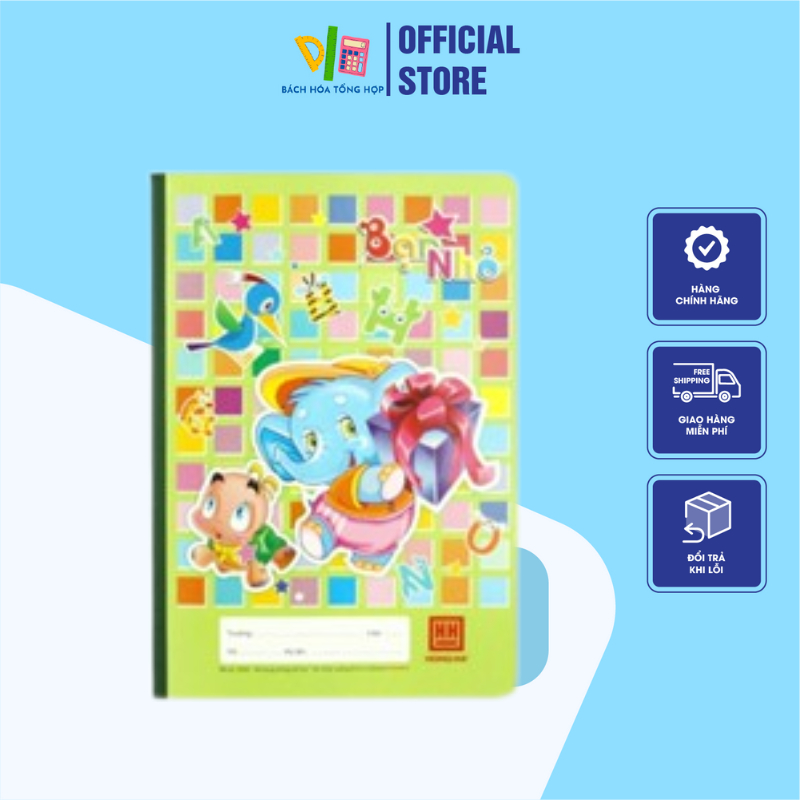 Vở Ô Ly Hồng Hà Cho Học Sinh Chất Giấy Bền, Siêu Dai Trắng Sáng Dễ Nhìn Cho Bé Combo 10 Quyển (0509)