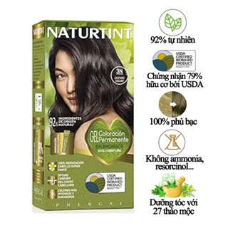   Màu hạt dẻ đậm 3N  Gel nhuộm phủ bạc dưỡng tóc với 27 thảo mộc Naturtint chính hãng Tây Ban Nha 