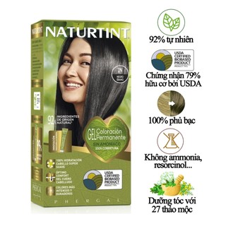 [Màu đen 1N] Gel nhuộm phủ bạc, dưỡng tóc với 27 thảo mộc Naturtint chính hãng Tây Ban Nha