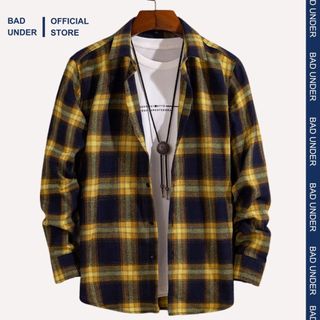 Áo sơ mi nam dài tay Caro basic shirt Bad Under GR03