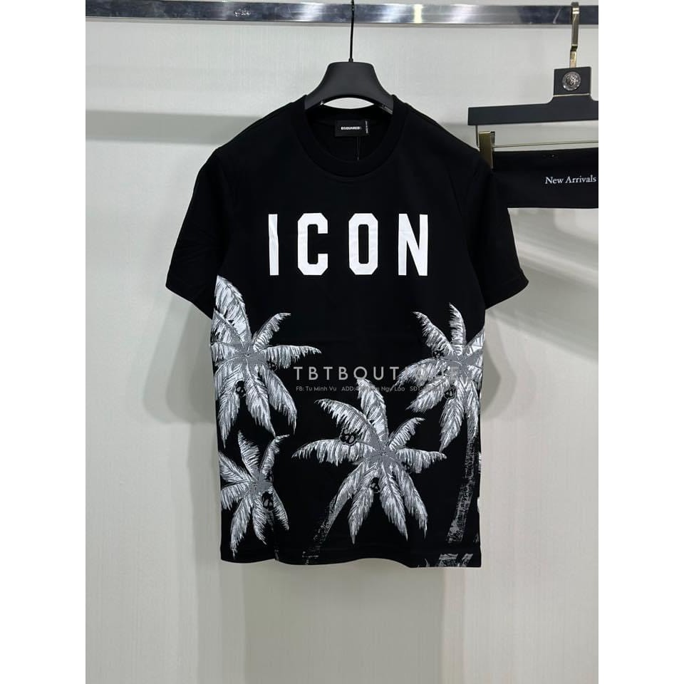 Áo phông nam ICON cây dừa -áo phông DSQ ICON cây dừa siêu hot SIÊU ĐẸP