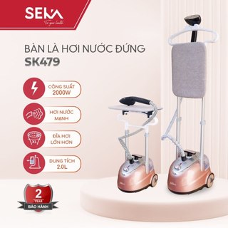 Bàn là cây hơi nước Seka SK479, công suất lớn 2000W, dung tích 2 lít, Ủi Dễ Dàng BH Chính Hãng 12T