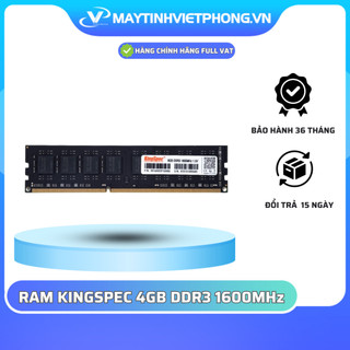 RAM DESKTOP KINGSPEC 4GB DDR3 1600MHZ 
