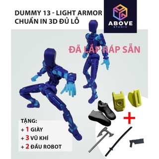 Mô hình DUMMY 13 LIGHT ARMOR Kit ĐÃ LẮP RÁP in 3D đầy đủ khớp chuyển động siêu thật linh hoạt