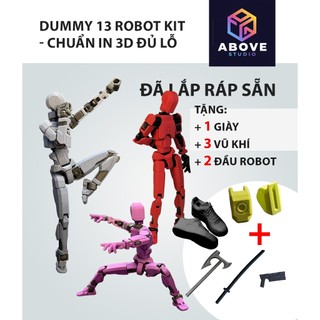 Mô hình DUMMY 13 Kit build sẵn in 3D đầy đủ khớp chuyển động siêu thật linh hoạt, mô hình tỷ lệ 1/12  (ĐÃ LẮP SẴN)