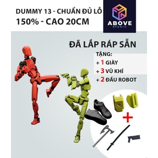 Mô hình DUMMY 13 150% 20CM LẮP sẵn in 3D đầy đủ khớp chuyển động siêu thật linh hoạt, mô hình tỷ lệ 1/12  (ĐÃ LẮP SẴN)