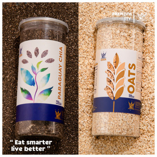 [Combo Siêu Chất Xơ] Yến Mạch VUA YẾN MẠCH 500g + Hạt chia đen hữu cơ 700g