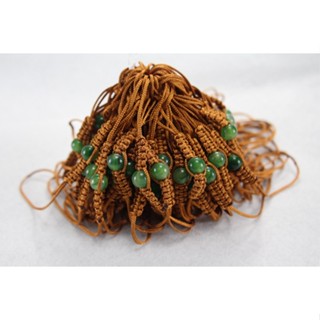 Dây buộc nắp ấm trà siêu đẹp có đính hạt ngọc xanh