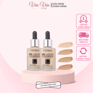 Kem nền kiềm dầu Catrice HD 24h Liquid Coverage Foundation che phủ hoàn hảo