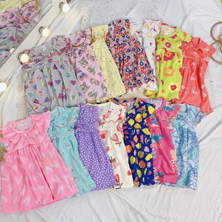 size 6-16kg set 3 váy cotton hè cho bé gái hàng cotton xuất rất xinh