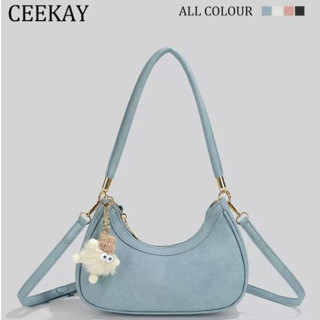  Túi Xách Nữ Ceekay Chính Hãng Da Trơn Quai Da Quai Xách Đeo Kèm Móc Gấu Khóa Kéo Hàng Quảng Châu 