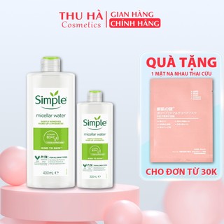 Nước Tẩy Trang Dịu Nhẹ Cho Da Nhạy Cảm Simple Micellar Water 200ml / 400ml