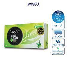 Khăn giấy hộp Paseo Alovera Lotion  95 tờ 3 lớp siêu mịn