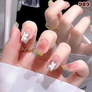 Móng tay giả, móng tay giả ngắn, móng giả, bộ móng tay giả dy989 kèm keo