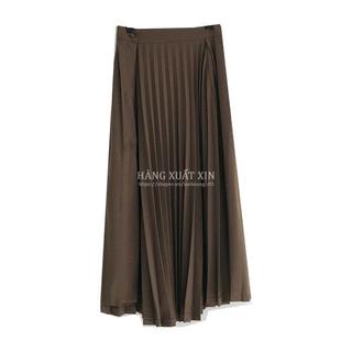 Chân váy xếp ly midi Vero phối cúc