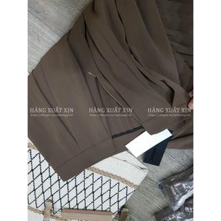Chân váy xếp ly midi Vero phối cúc