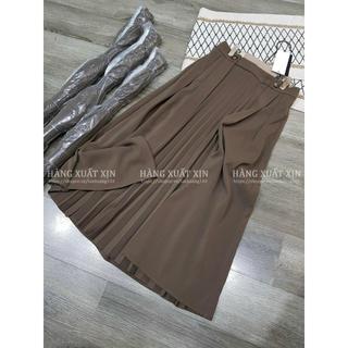 Chân váy xếp ly midi Vero phối cúc
