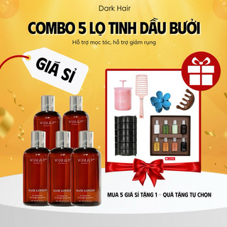 Combo 5 chai xịt bưởi vi jully dưỡng tóc - hair lotion - mọc tóc - không chứa silicon