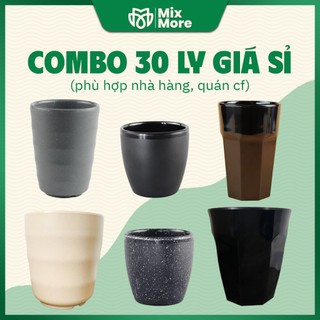Combo giá sỉ ly trà đá, cốc đựng nước nhựa Melamine Thái cứng cáp, bền, nhiều kích thước, phù hợp cho quán, nhà hàng