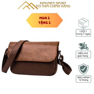  Túi Đeo Chéo ⚡ TẶNG VÍ DA CAO CẤP ⚡ Túi Da Đeo Chéo Túi Đeo Nam Nữ Da Bò Microfiber Cao Câp BASIC Trẻ Trung Hiện Đại 