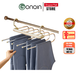  Móc Treo Quần Áo Thông Minh Gấp Gọn GONQIN - Tiết Kiệm Không Gian Cho Tủ Quần Áo Chất Liệu Inox Nhựa ABS 