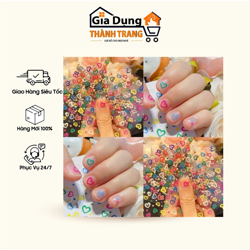 Sét 30 tấm sticker dán móng tay cho bé