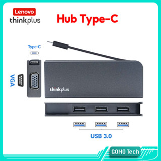 Hub Type C to VGA USB 3.0 Lenovo Thinkplus 4in1 cho laptop macbook